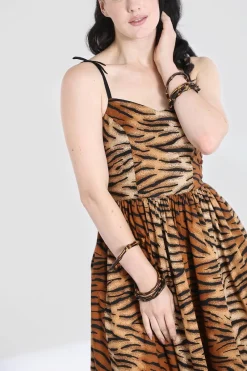 Hell Bunny Tora 50's Dress Brown Sale