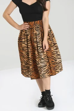 Hell Bunny Tora 50's Skirt Brown