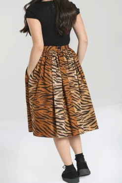 Hell Bunny Tora 50's Skirt Brown