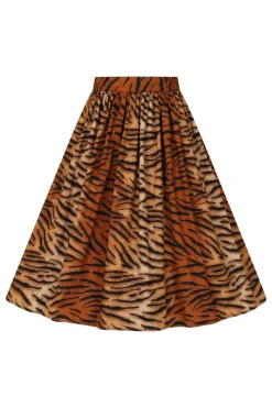 Hell Bunny Tora 50's Skirt Brown