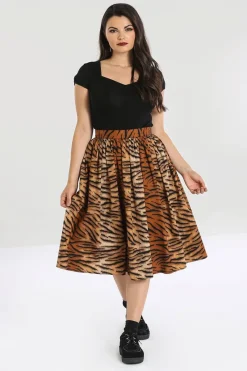 Hell Bunny Tora 50's Skirt Brown