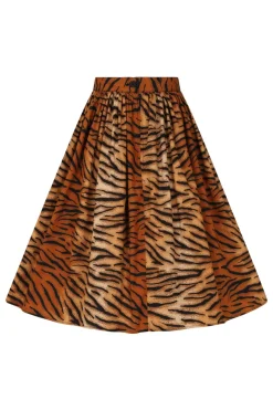 Hell Bunny Tora 50's Skirt Brown