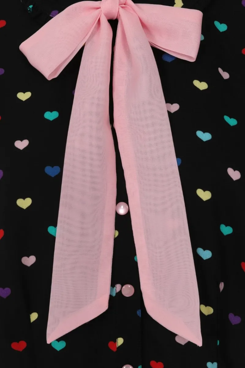 Hell Bunny True Love Blouse Black Outlet