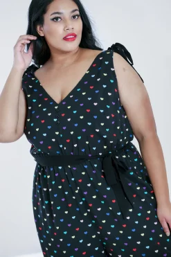 Hell Bunny True Love Jumpsuit Black New