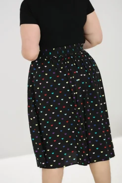 Hell Bunny True Love Skirt Black Sale