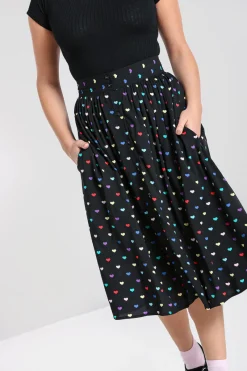 Hell Bunny True Love Skirt Black Sale