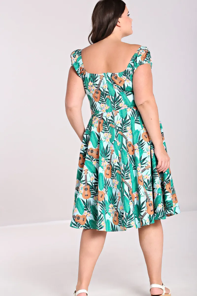 Hell Bunny Ukulele Dress Blue Sale