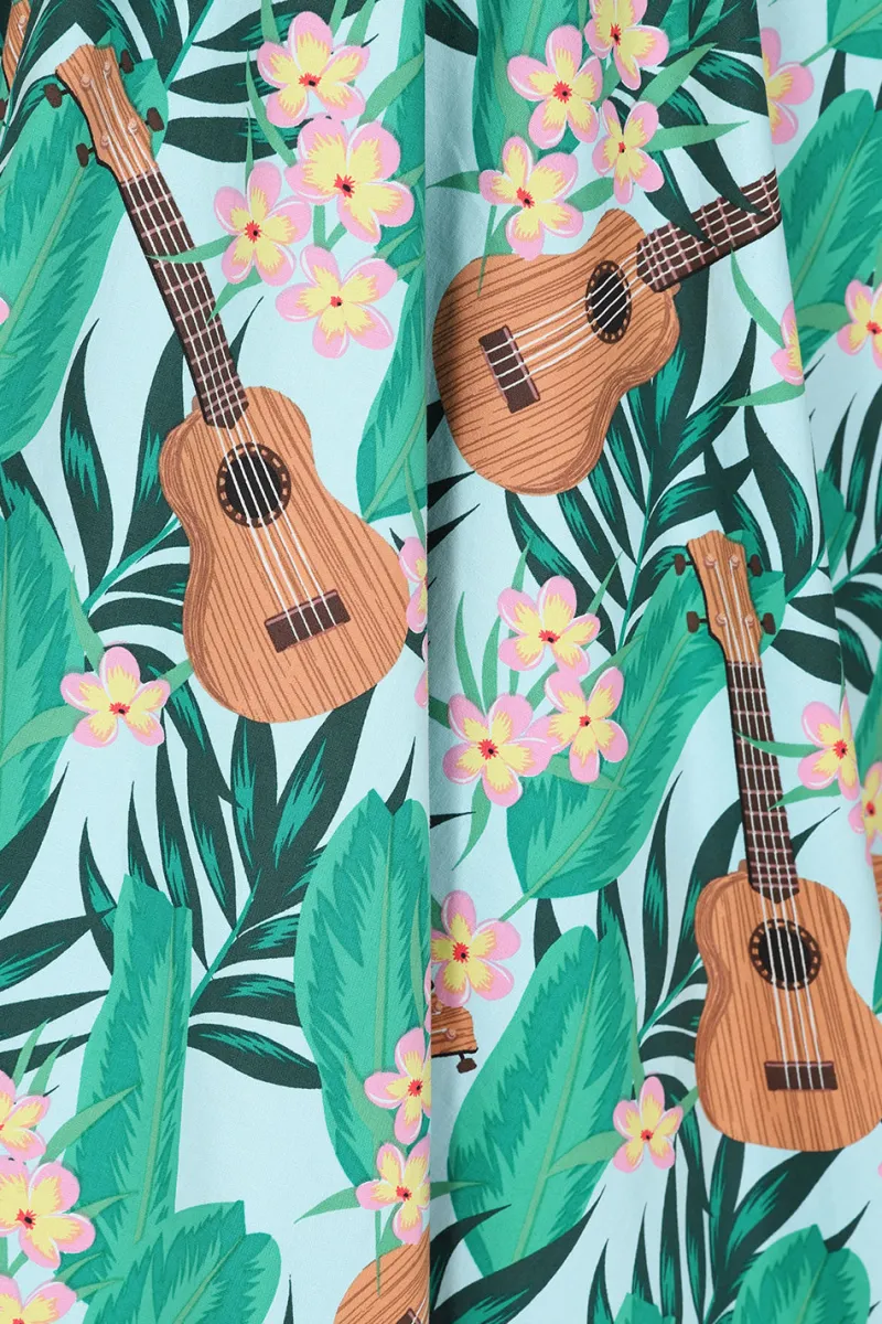 Hell Bunny Ukulele Dress Blue Sale