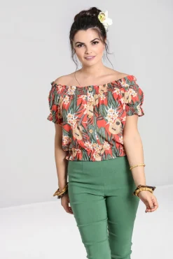 Hell Bunny Ukulele Top Orange Outlet