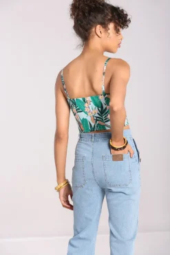 Hell Bunny Ululani Crop Top Blue Sale