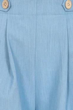 Hell Bunny Utah Shorts Blue Best