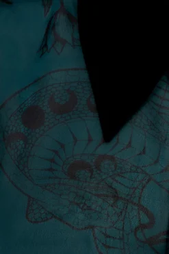 Hell Bunny Venom Blouse DarkGreen Hot