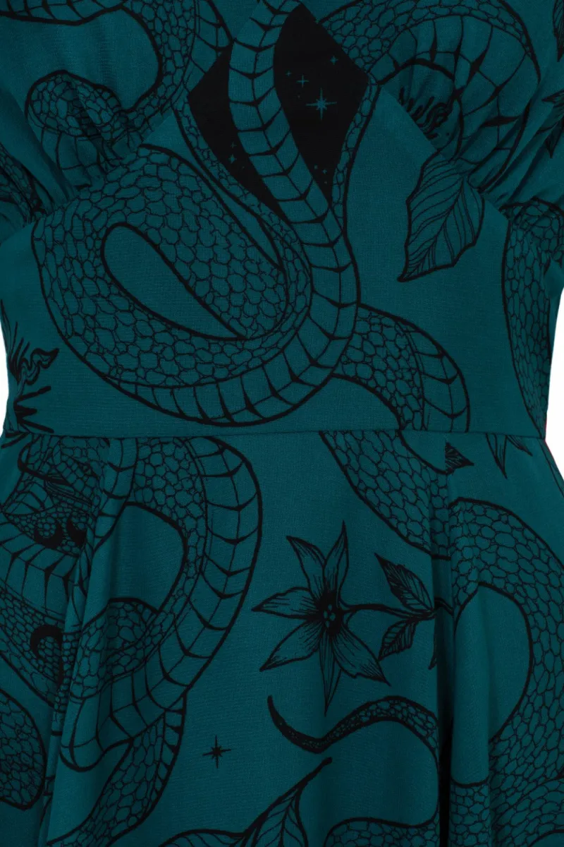 Hell Bunny Venom Midi Dress DarkGreen Sale