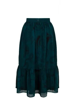 Hell Bunny Venom Skirt DarkGreen Best