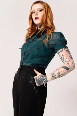 Hell Bunny Venom Trousers Black New