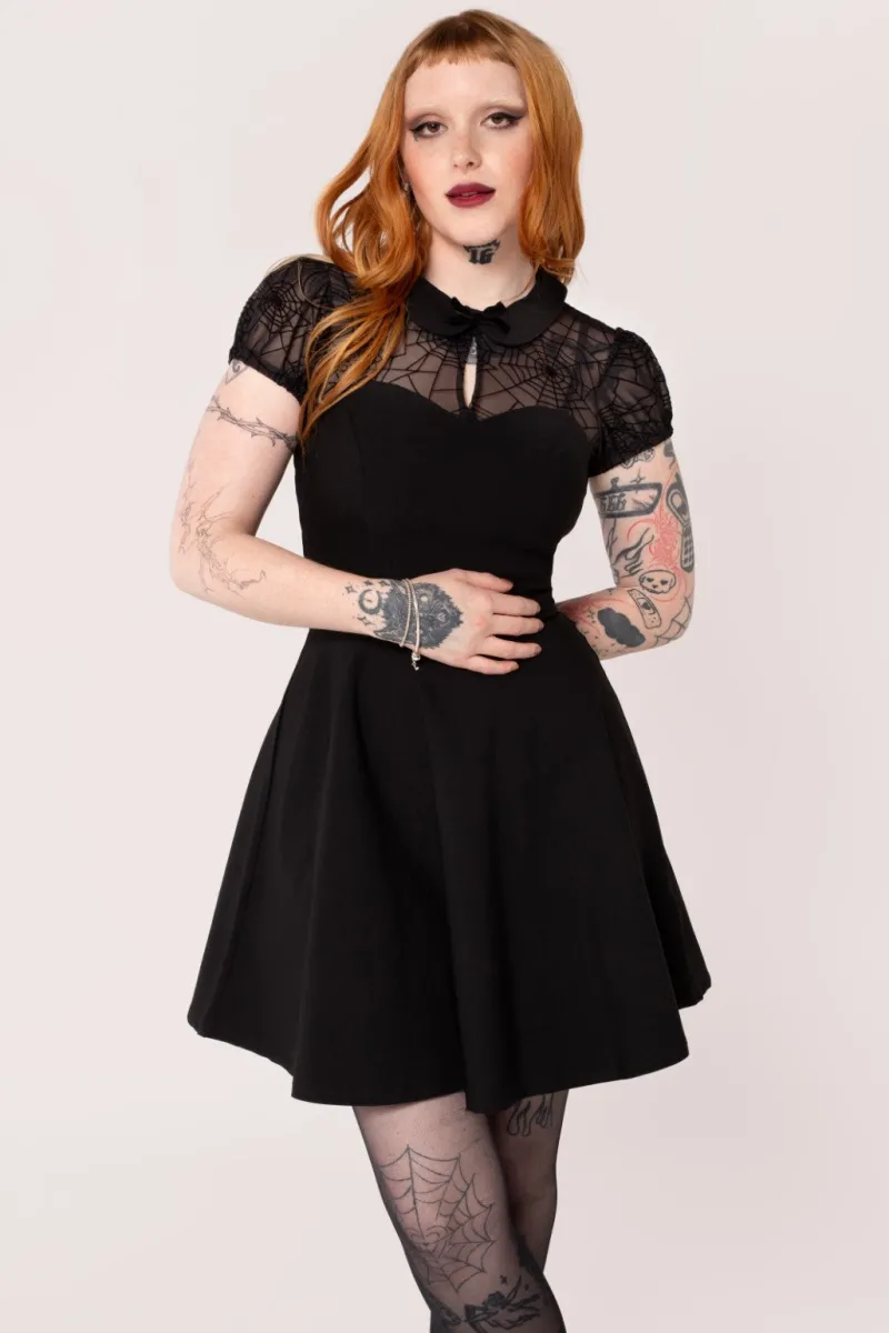 Hell Bunny Viola Dress Black New