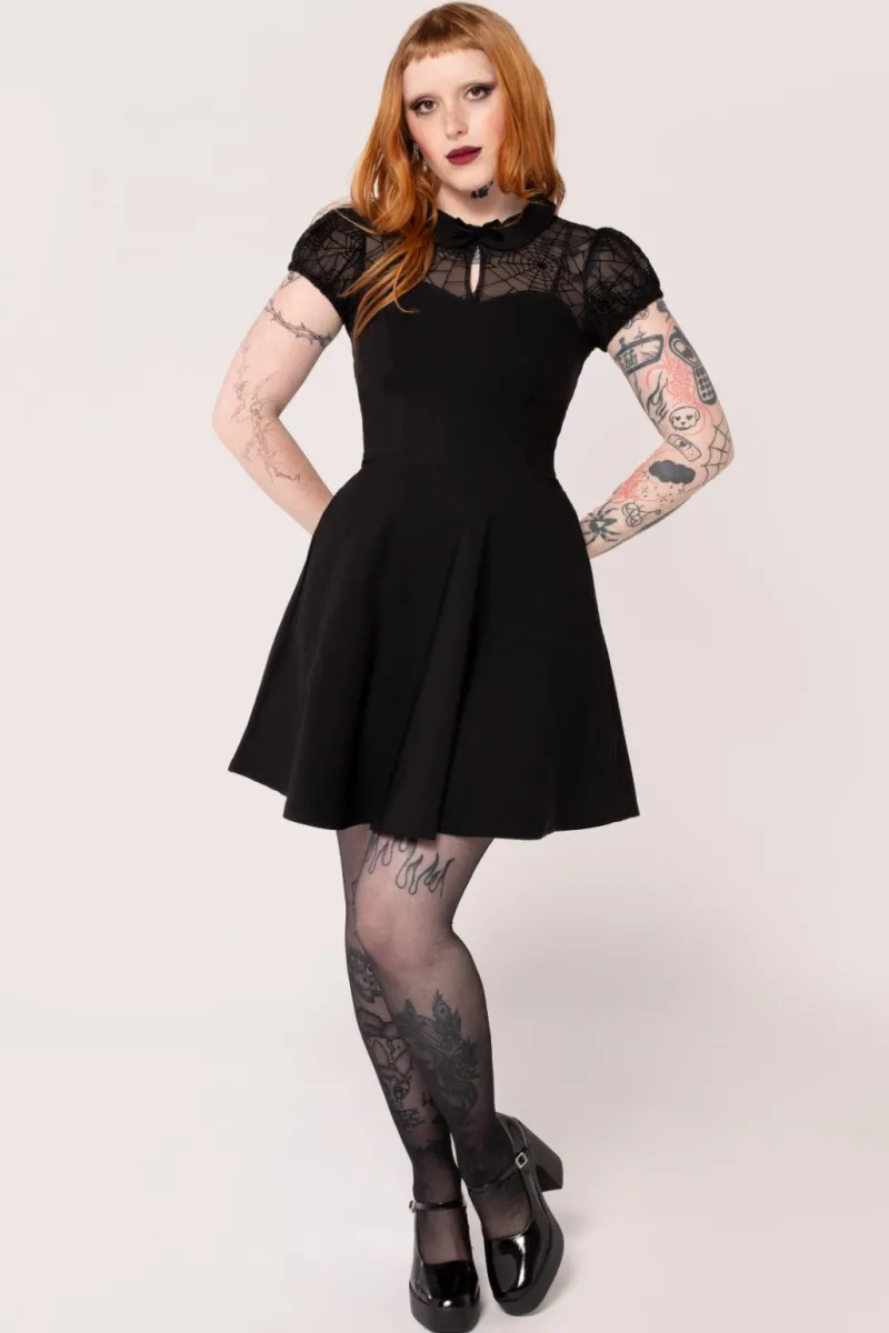 Hell Bunny Viola Dress Black New