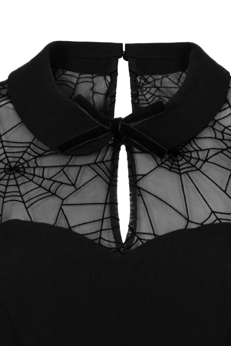 Hell Bunny Viola Dress Black New