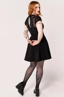 Hell Bunny Viola Dress Black New