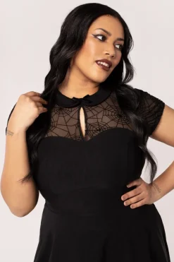 Hell Bunny Viola Dress Black New