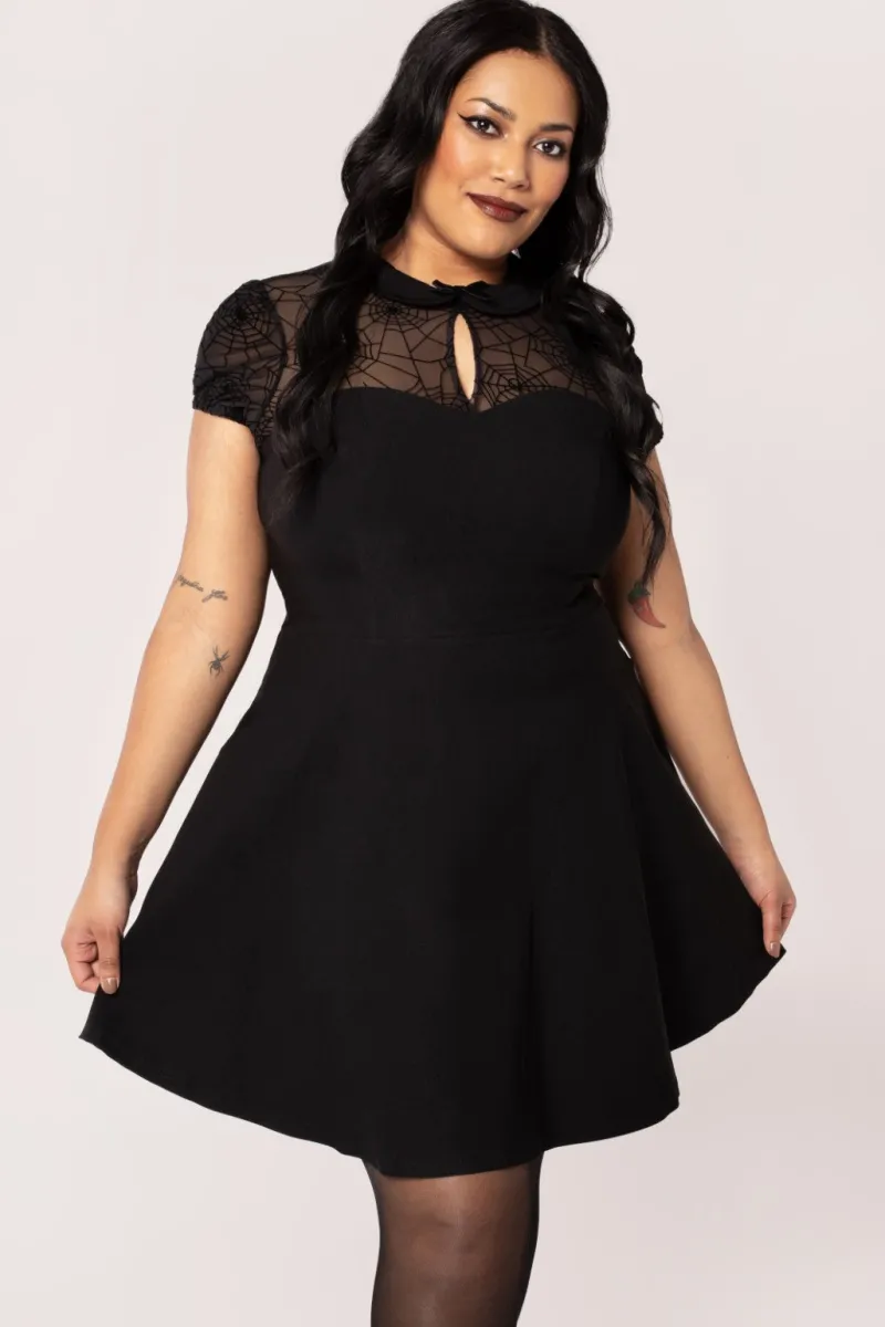 Hell Bunny Viola Dress Black New