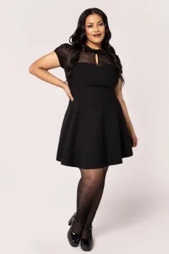 Hell Bunny Viola Dress Black New