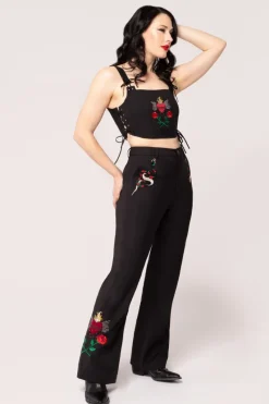 Hell Bunny Viva Maria Trousers Black Discount