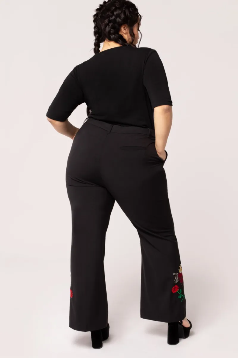 Hell Bunny Viva Maria Trousers Black Discount