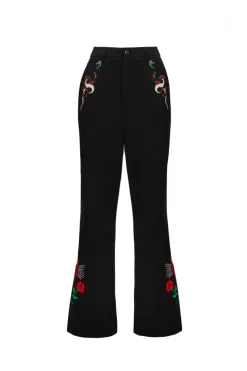 Hell Bunny Viva Maria Trousers Black Discount
