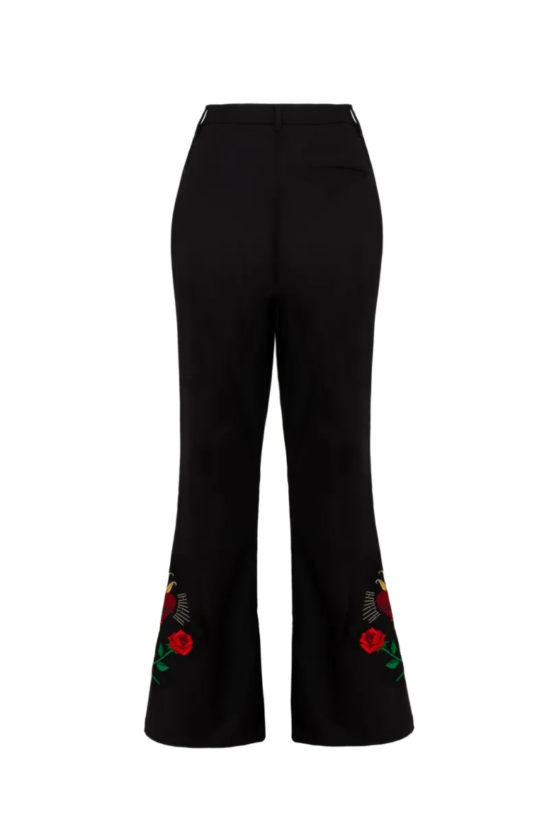Hell Bunny Viva Maria Trousers Black Discount