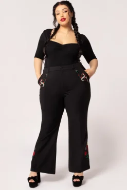Hell Bunny Viva Maria Trousers Black Discount