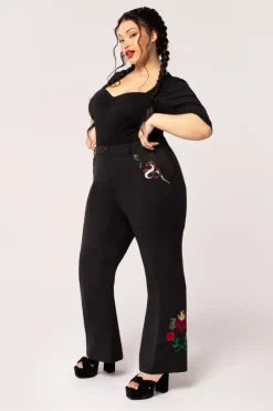 Hell Bunny Viva Maria Trousers Black Discount
