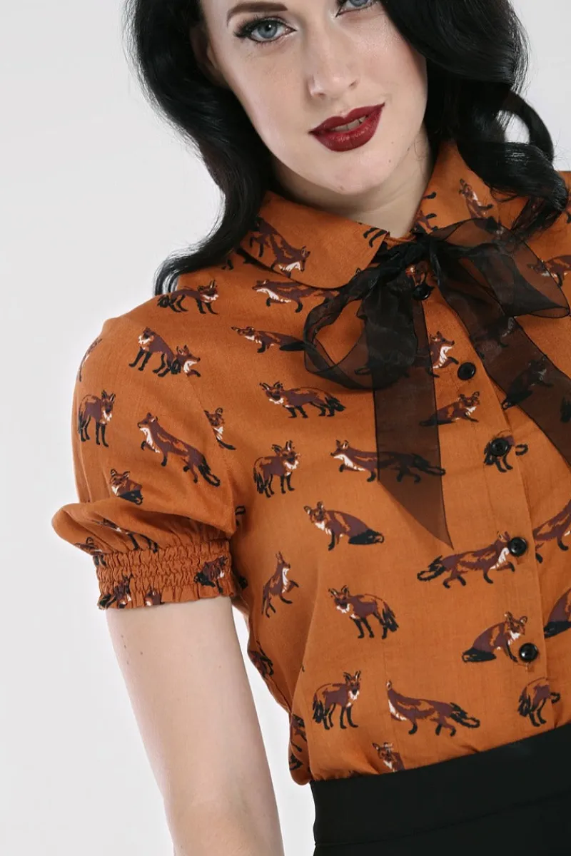 Hell Bunny Vixey Blouse New