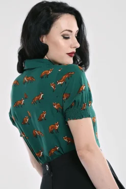 Hell Bunny Vixey Blouse New