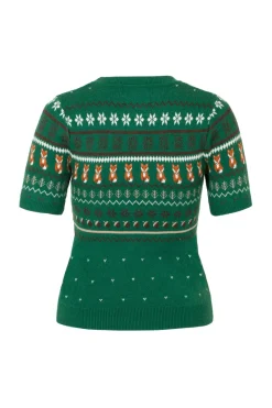 Hell Bunny Vixey Jumper Green Discount