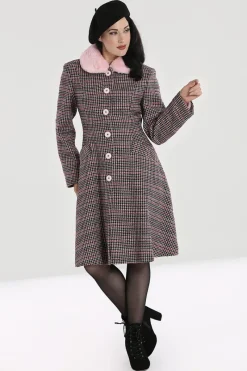 Hell Bunny Watson Coat Pink Clearance