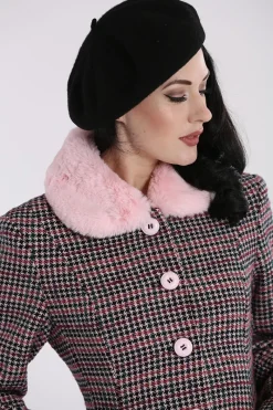 Hell Bunny Watson Coat Pink Clearance