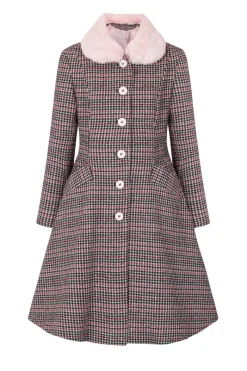 Hell Bunny Watson Coat Pink Clearance