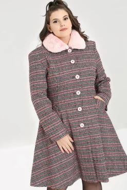 Hell Bunny Watson Coat Pink Clearance