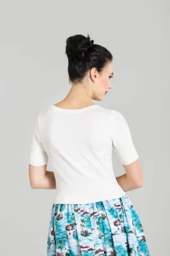 Hell Bunny Wendi Cardigan Ivory Sale