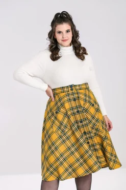 Hell Bunny Wither Skirt Mustard Discount