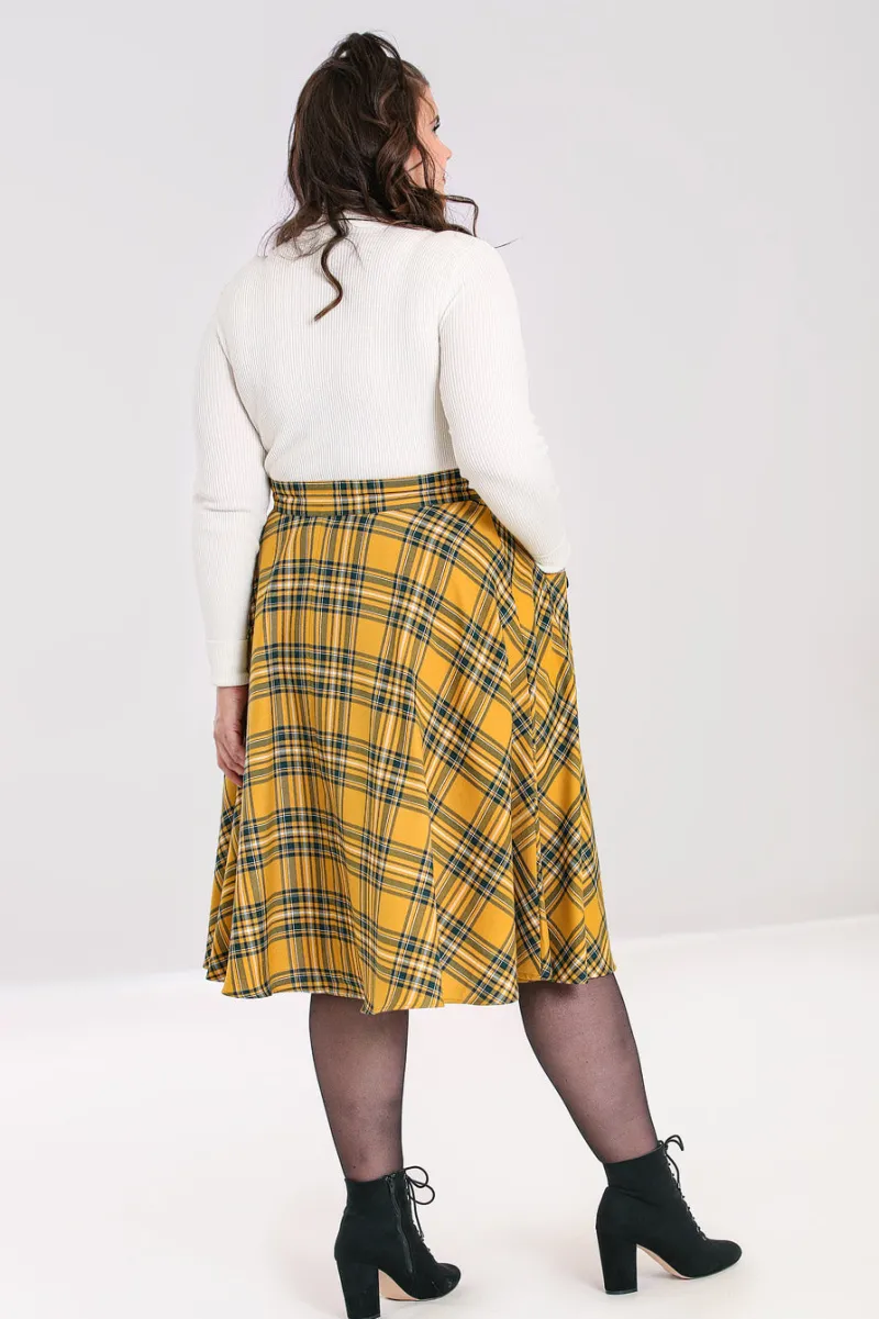 Hell Bunny Wither Skirt Mustard Discount