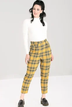 Hell Bunny Wither Trousers Mustard Hot