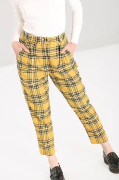 Hell Bunny Wither Trousers Mustard Hot