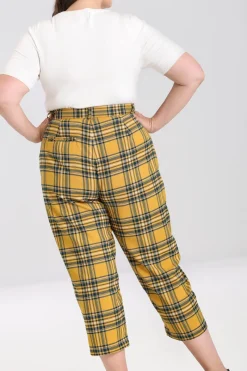 Hell Bunny Wither Trousers Mustard Hot