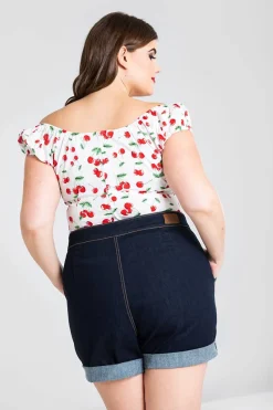 Hell Bunny Yaz Short Navy Clearance