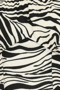 Hell Bunny Zebra Crop Top Ivory Hot