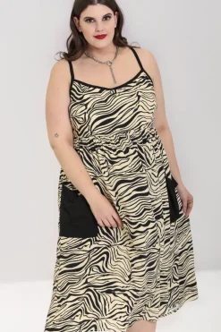 Hell Bunny Zebra Maxi Dress Ivory Best