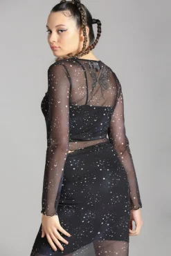 Hell Bunny Zodiac Mesh Top Black Online