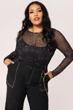 Hell Bunny Zodiac Mesh Top Black Online